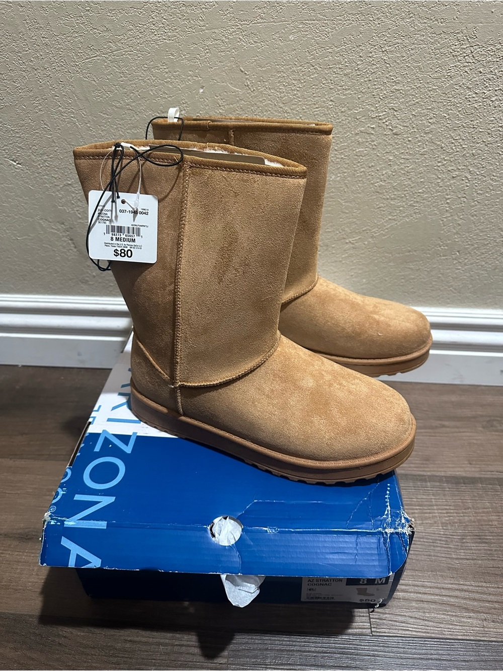 Arizona Jean Company Tan Suede Winter Boots